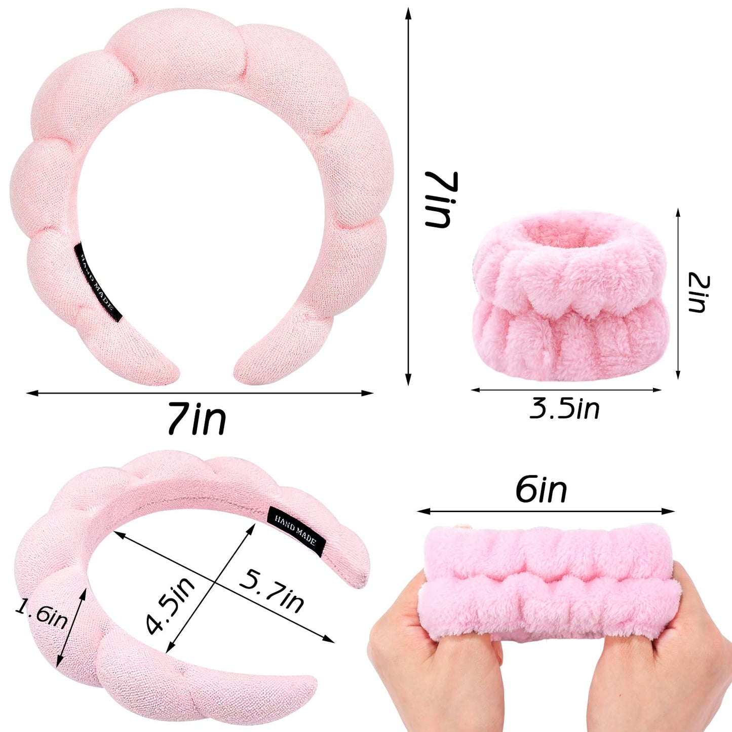 Spa Headband & Wristband Set